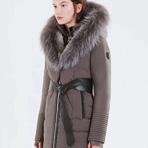 Rudsak Grey Fur coat S. In excellent condition